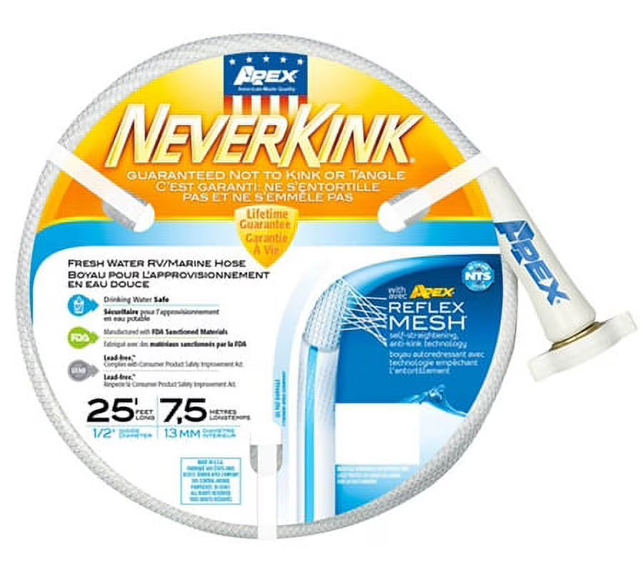25' x 1/2" ID Fresh Water Hose S83001
