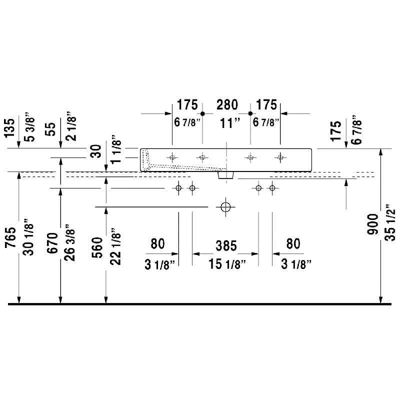 White Bathroom Sink N90248