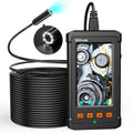 66FT Autofocus Industrial Endoscope Sewer Camera 5.0MP HD Digital Borescope Inspection Camera 4.3˝ IPS Screen IP67 Waterproof Snake Pipe Plumbing Drain Camera with 8 LED Lights V9382