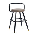 Brown Faux Leather Counter Barstool Set of 2 L8985