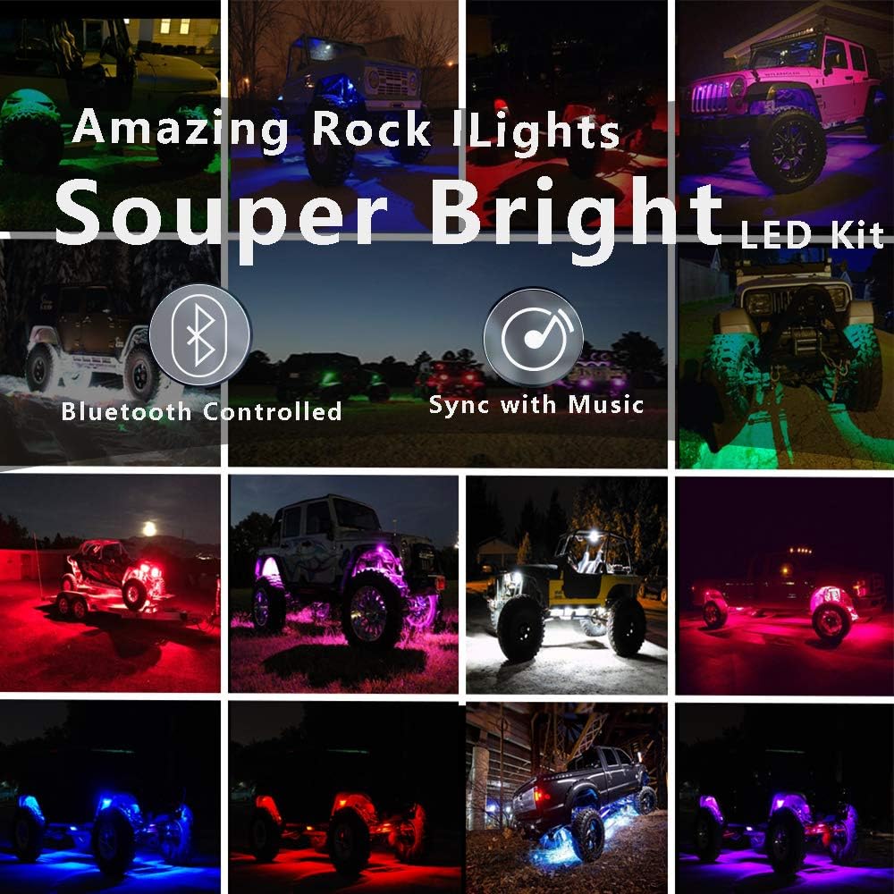 8Pods RGB LED Rock Lights Kit R40066