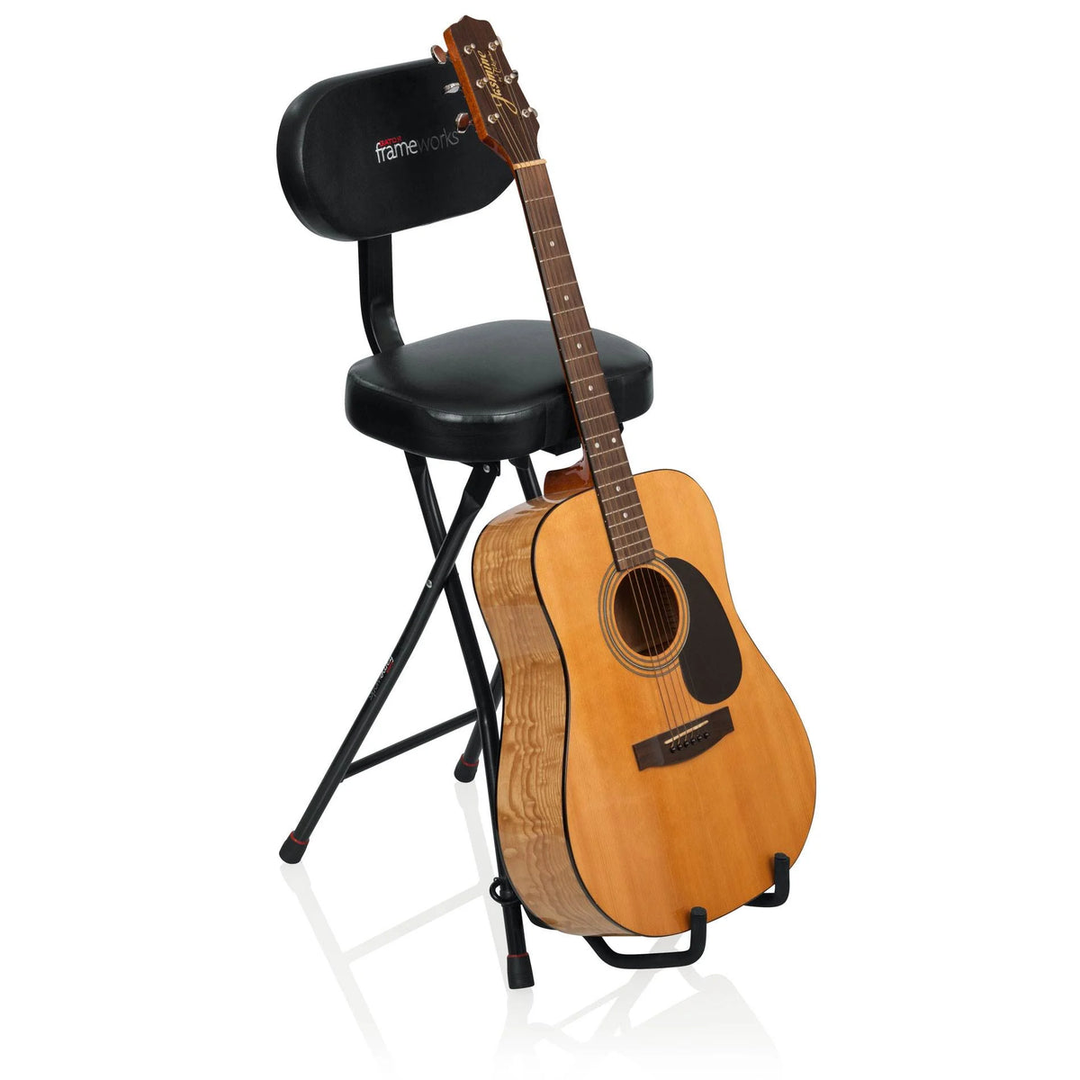 Black Folding Guitar Seat and Stand Chair O9840