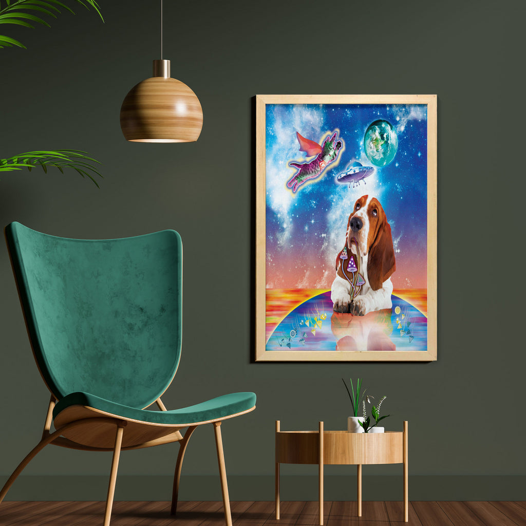 Multicolor Printed Fabric Wall Art with Frame, 23" x 35" W27001