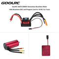 Sensorless Brushless Motor 120A Brushless ESC and Program Card Combo Set for 1/8 RC Car Truck J6743