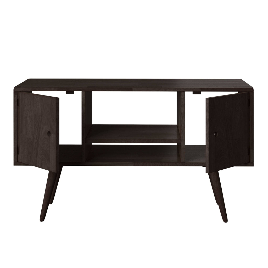 Natural Finish Wood Entertainment Cabinet with Doors A81154
