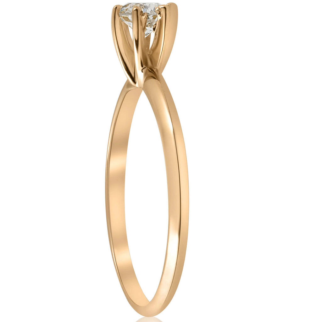 14k Yellow Gold Solitaire Diamond Engagement Ring F5912
