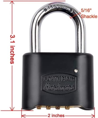 Black Die-Cast Padlock, 1-Pack Pack of 2 T67341