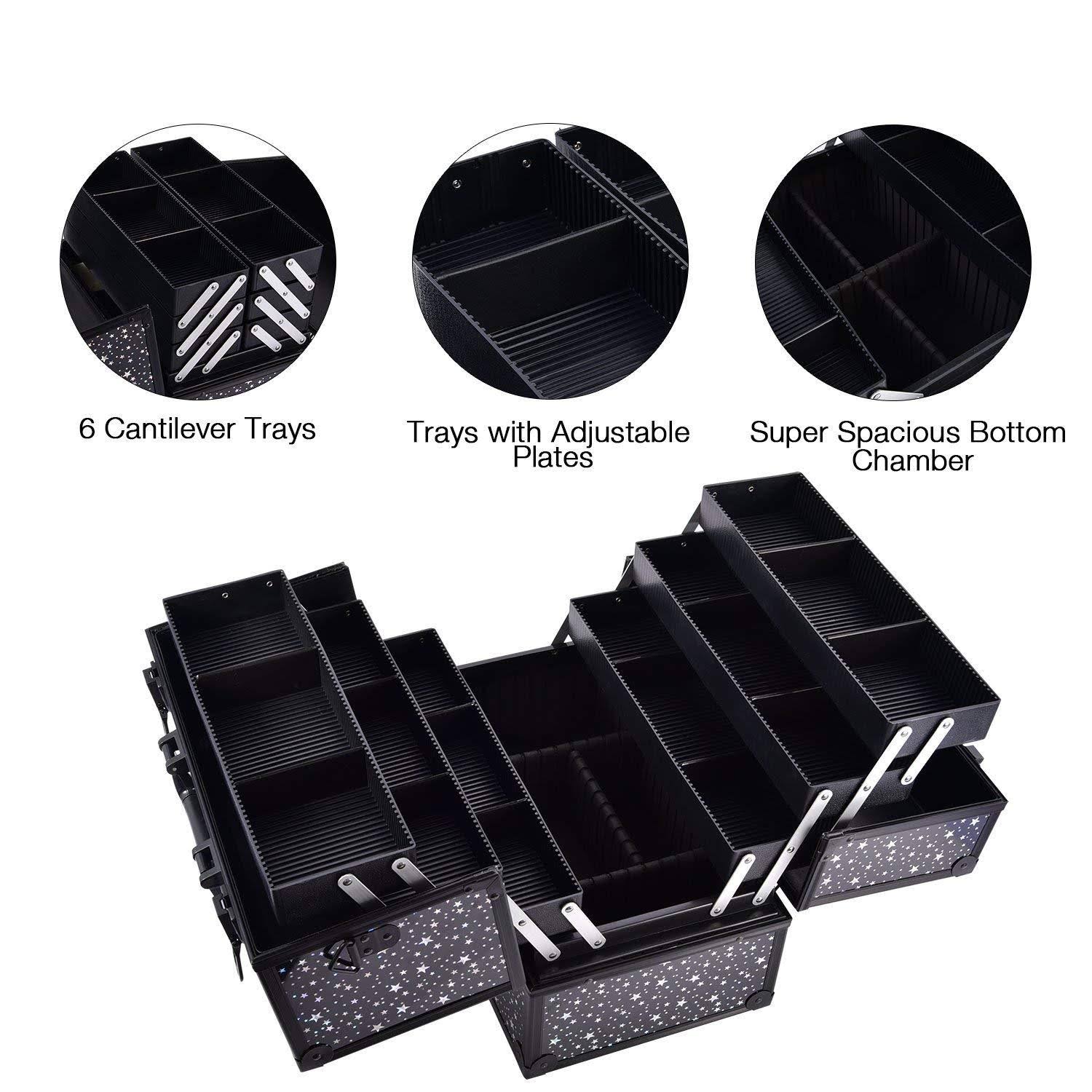 6 Trays Large Cosmetic Organizer Storage Box P3681