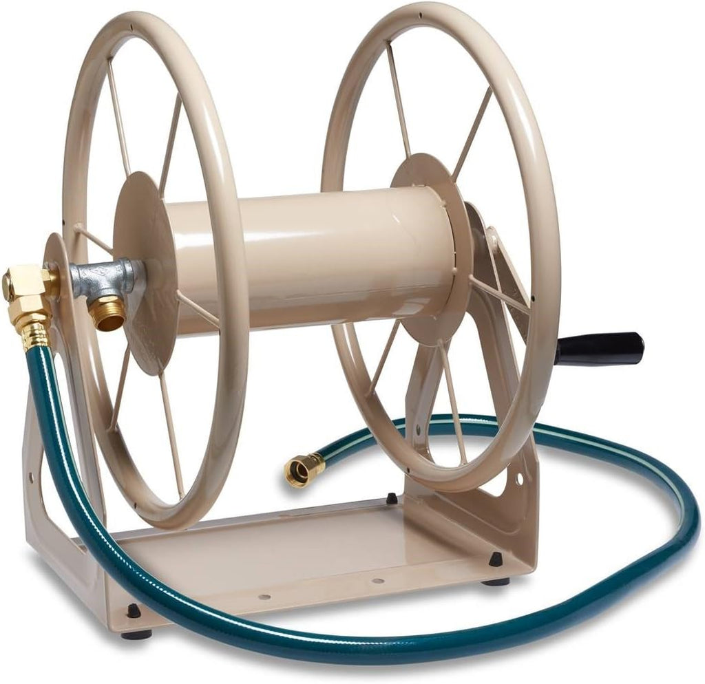 Tan Steel Garden Hose Reel W385