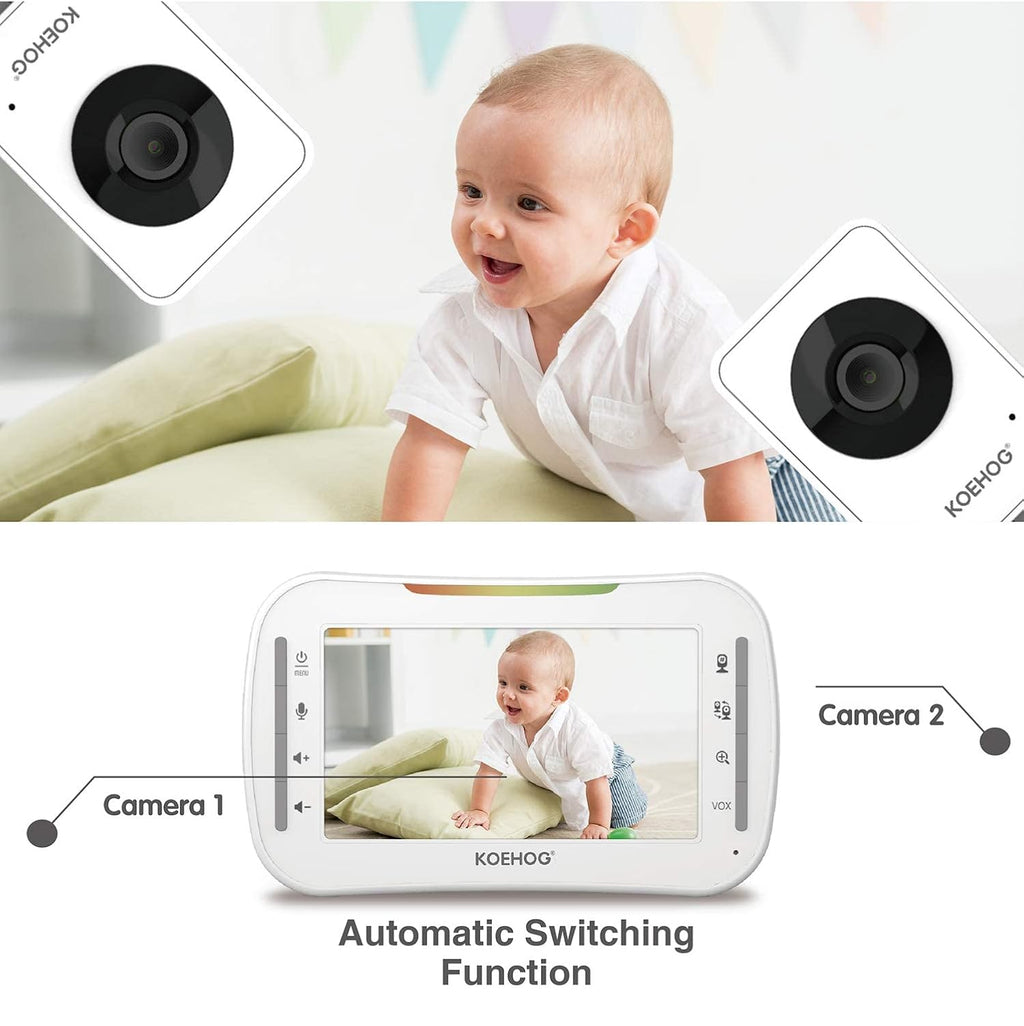 Video Baby Monitor with Auto Night Vision and Temperature Alert Q1520