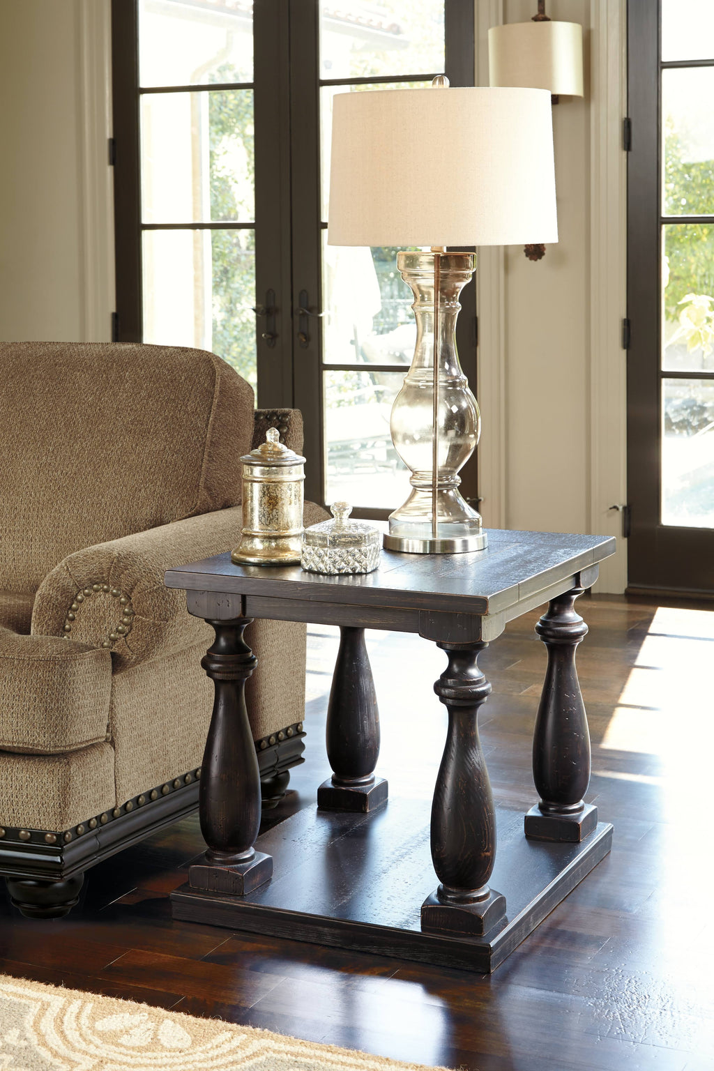 Black Rectangular End Table X2822