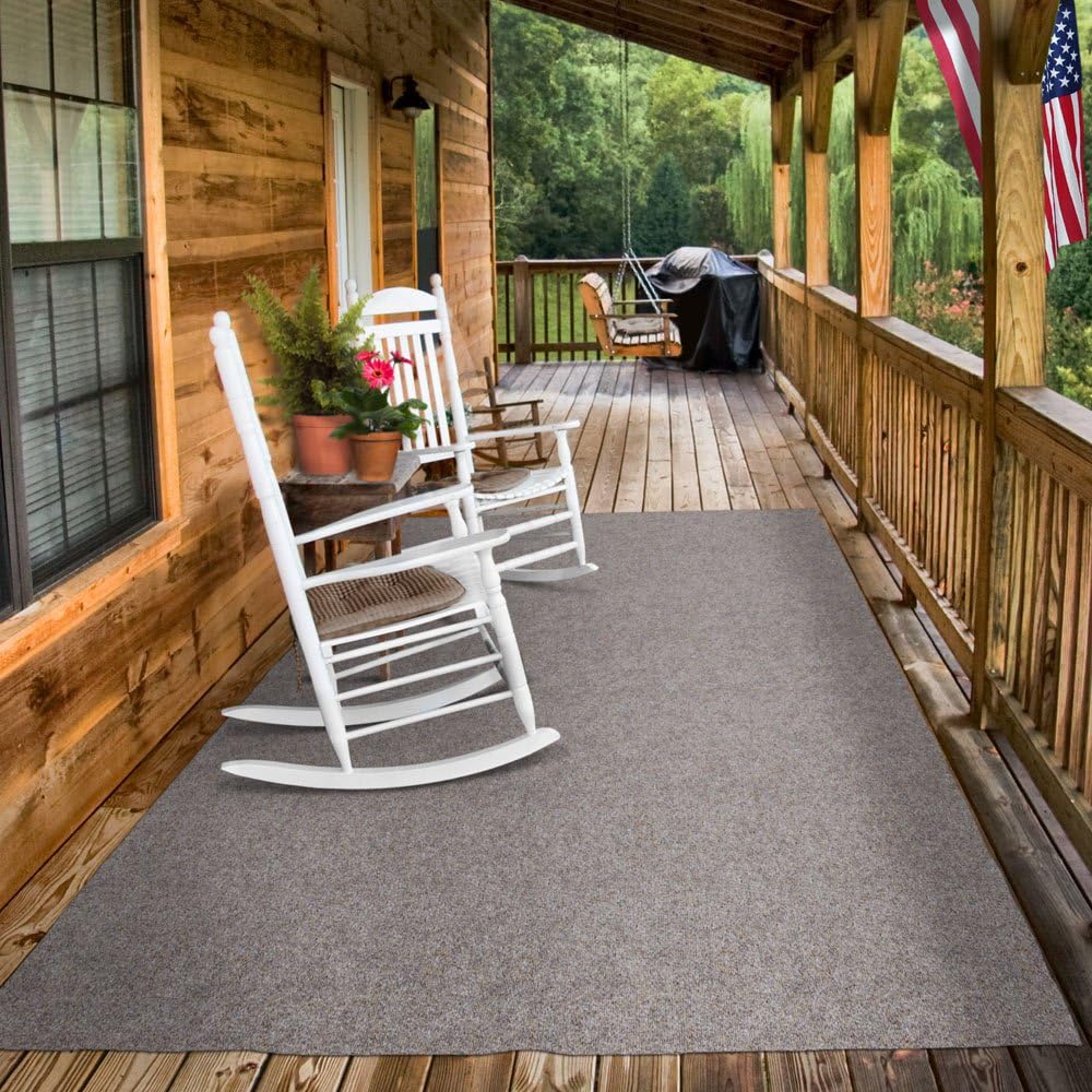 Indoor Outdoor Carpet with Rubber Marine Backing - Brown - 6 Feet x 30 Feet B75452