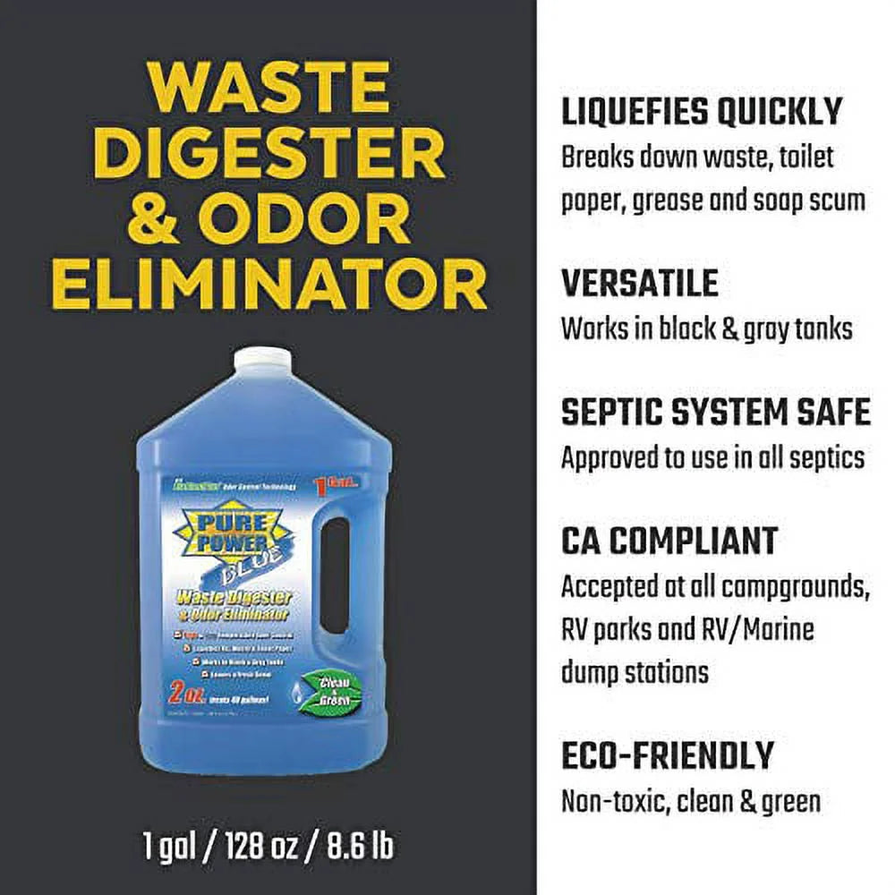 Blue Waste Digester and Odor Eliminator - 128-Ounce Bottle D5547