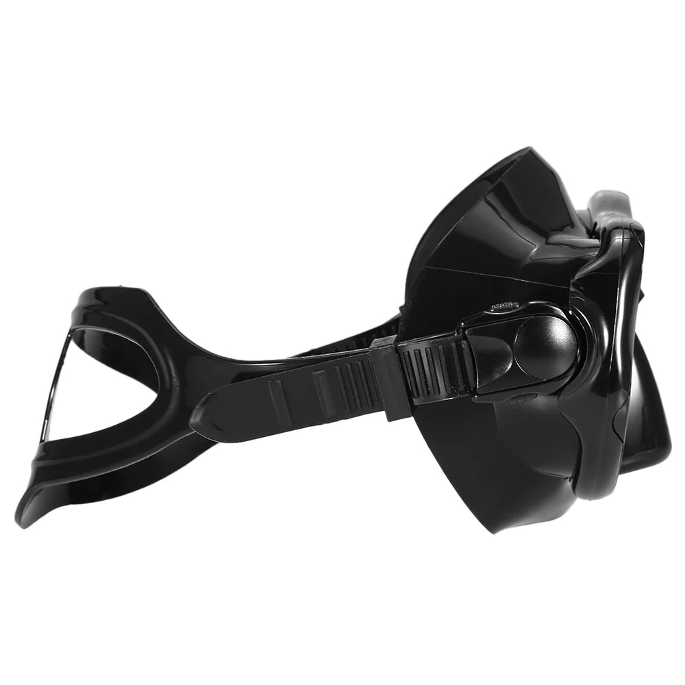 Freediving Snorkel Set with Tempered Glass Lens Goggles X421