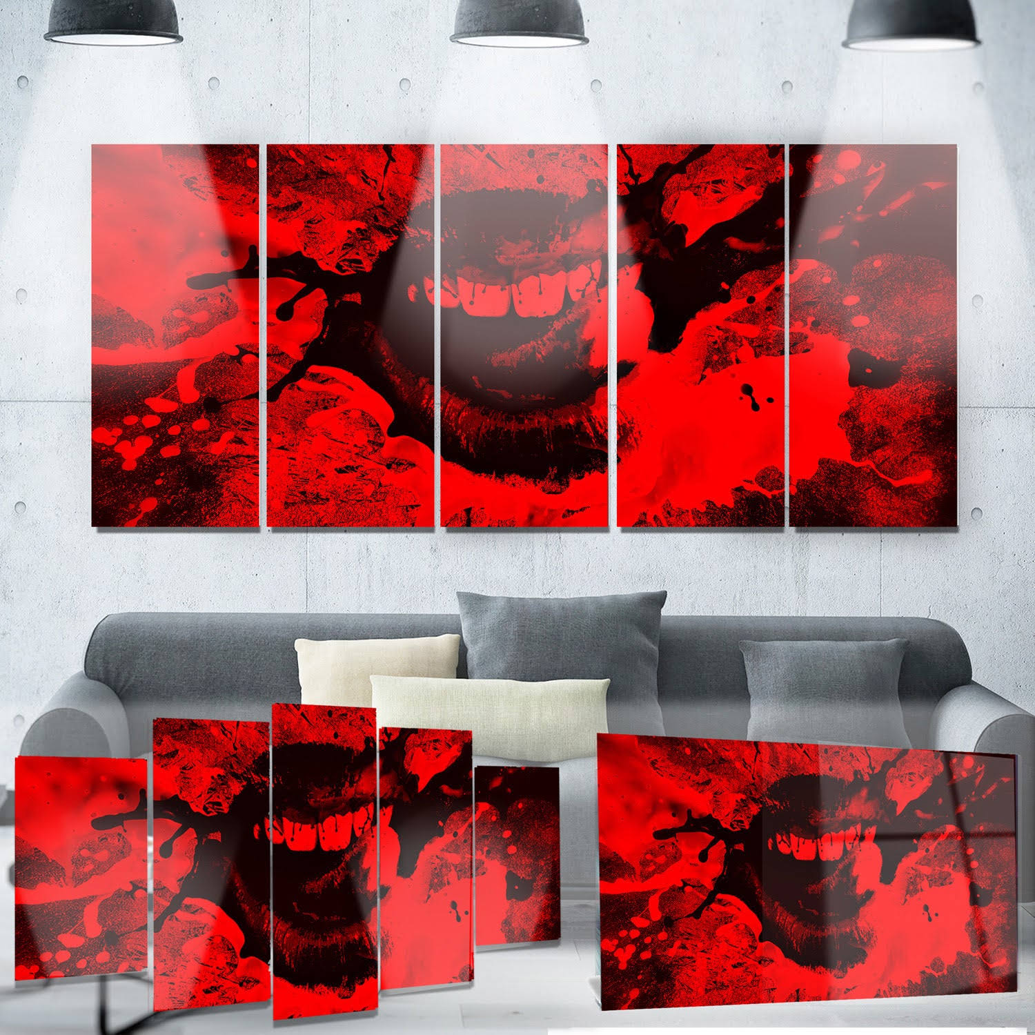 Red Lips 4 Piece Graphic Art Set V832644