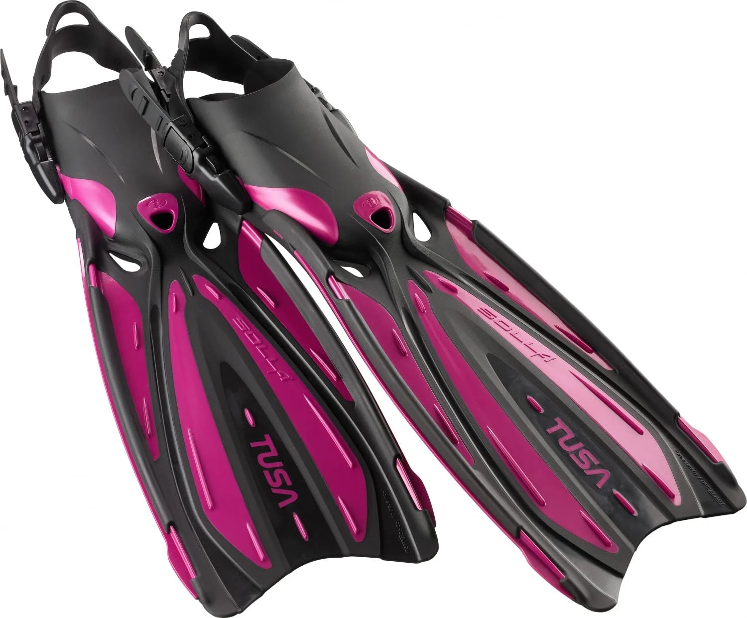 Metallic Dark Red Open Heel Scuba Fins I977