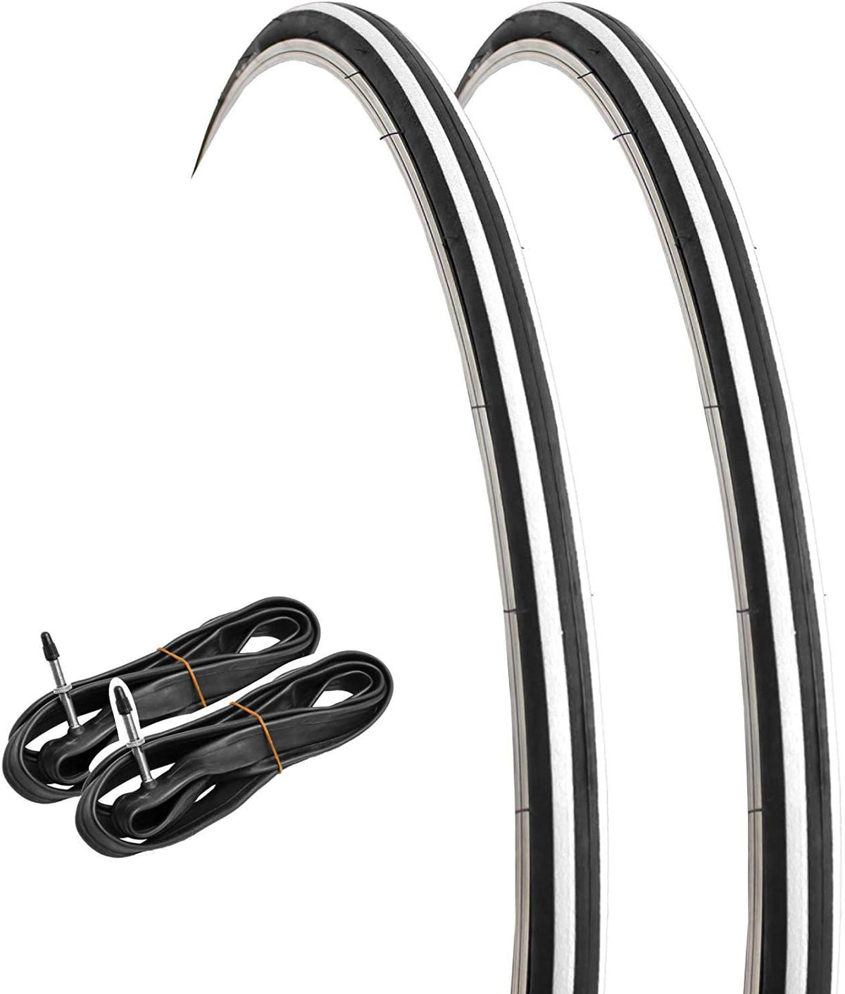 Road Bike Slick Tire 700×23C 2 Tires + 2 Tubes Set M4415