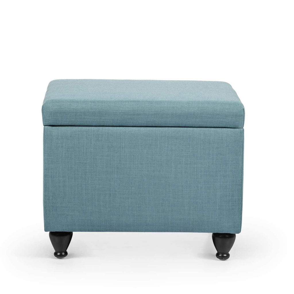 Light Blue Fabric Storage Ottoman O54949