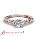 14K Gold Twisted Engagement Ring Diamond O901843