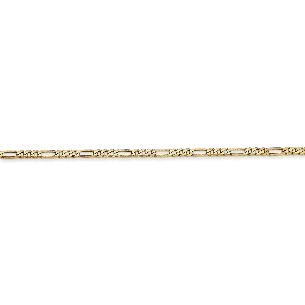 14k Yellow Gold Flat Figaro Chain V270