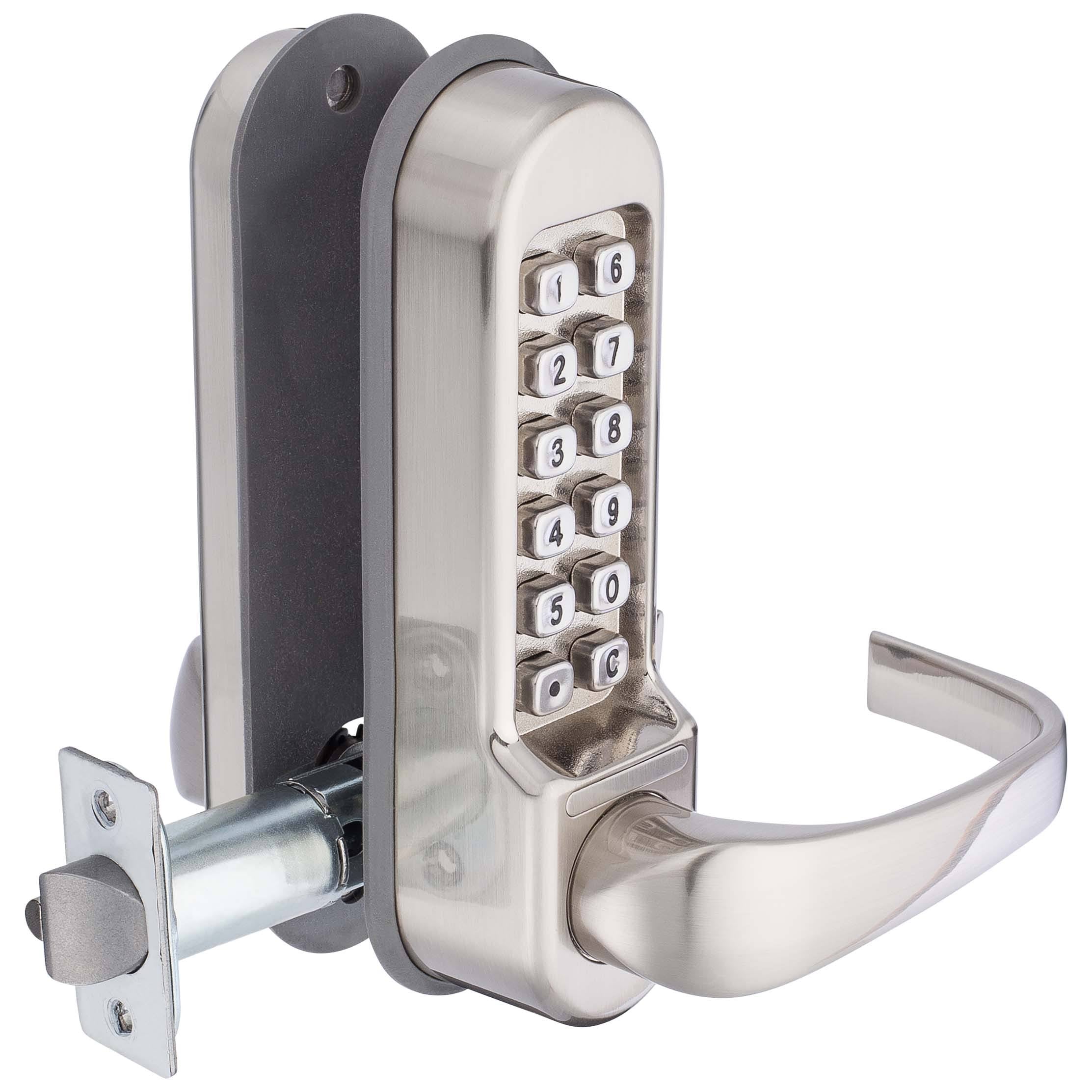 Satin Nickel Single Sided Door Lever Set J404
