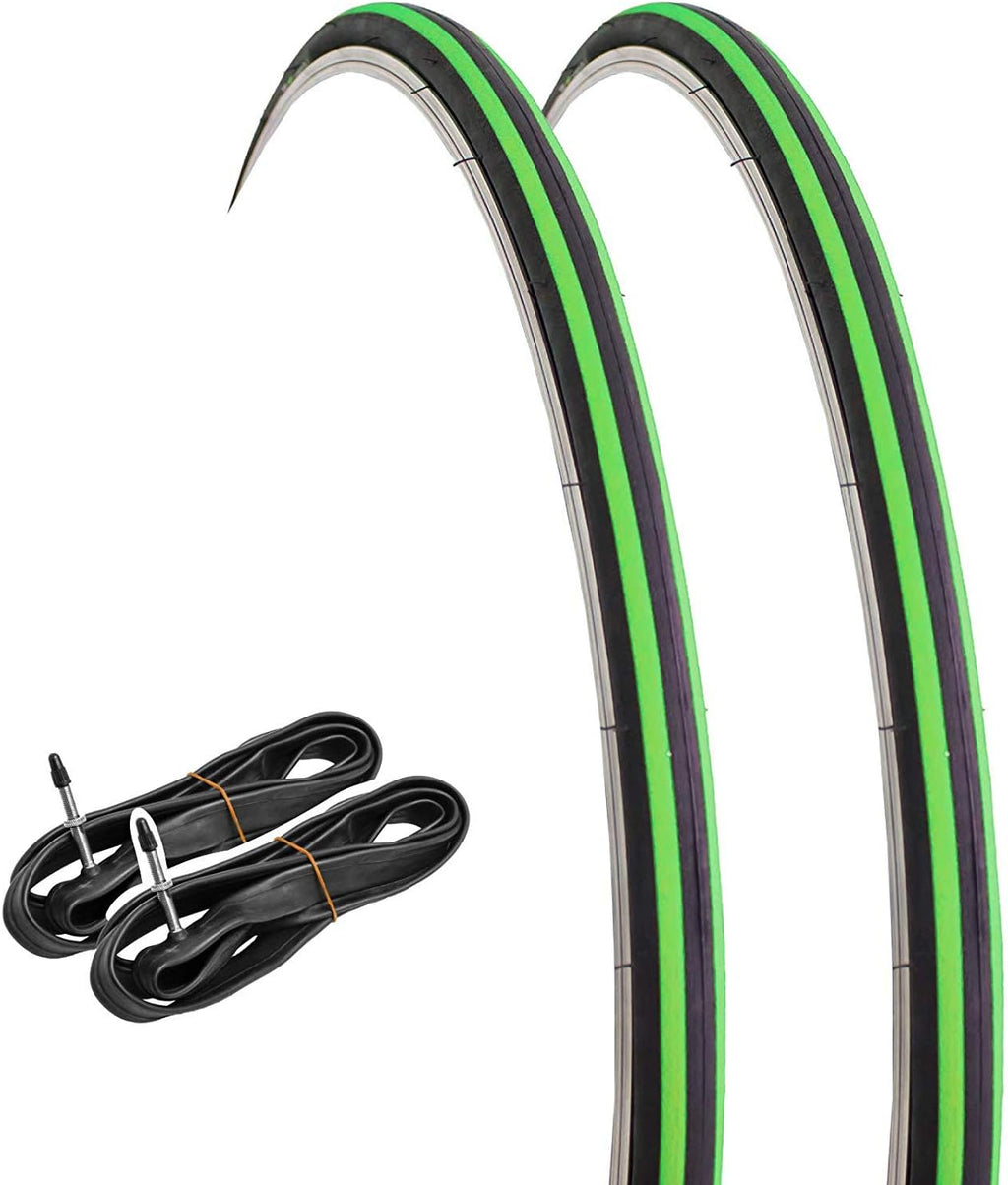 Road Bike Slick Tire 700×23C 2 Tires + 2 Tubes Set M4415