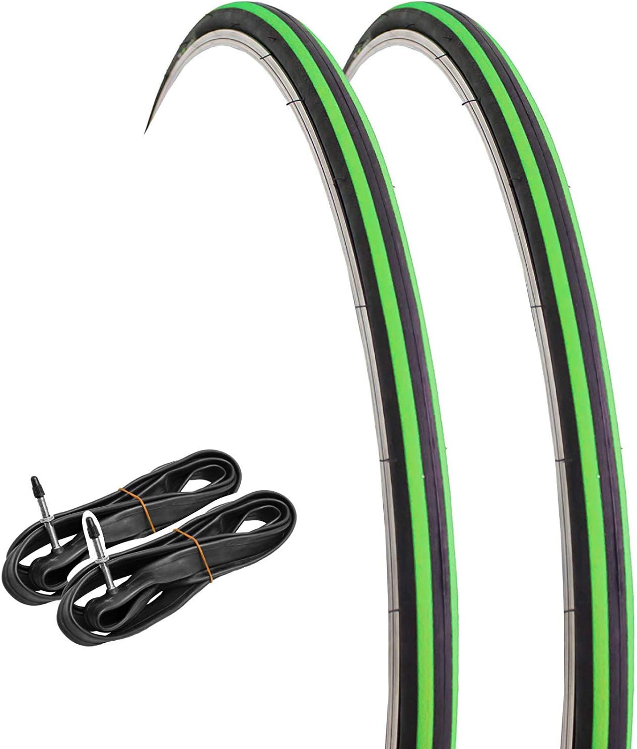Road Bike Slick Tire 700×23C 2 Tires + 2 Tubes Set M4415