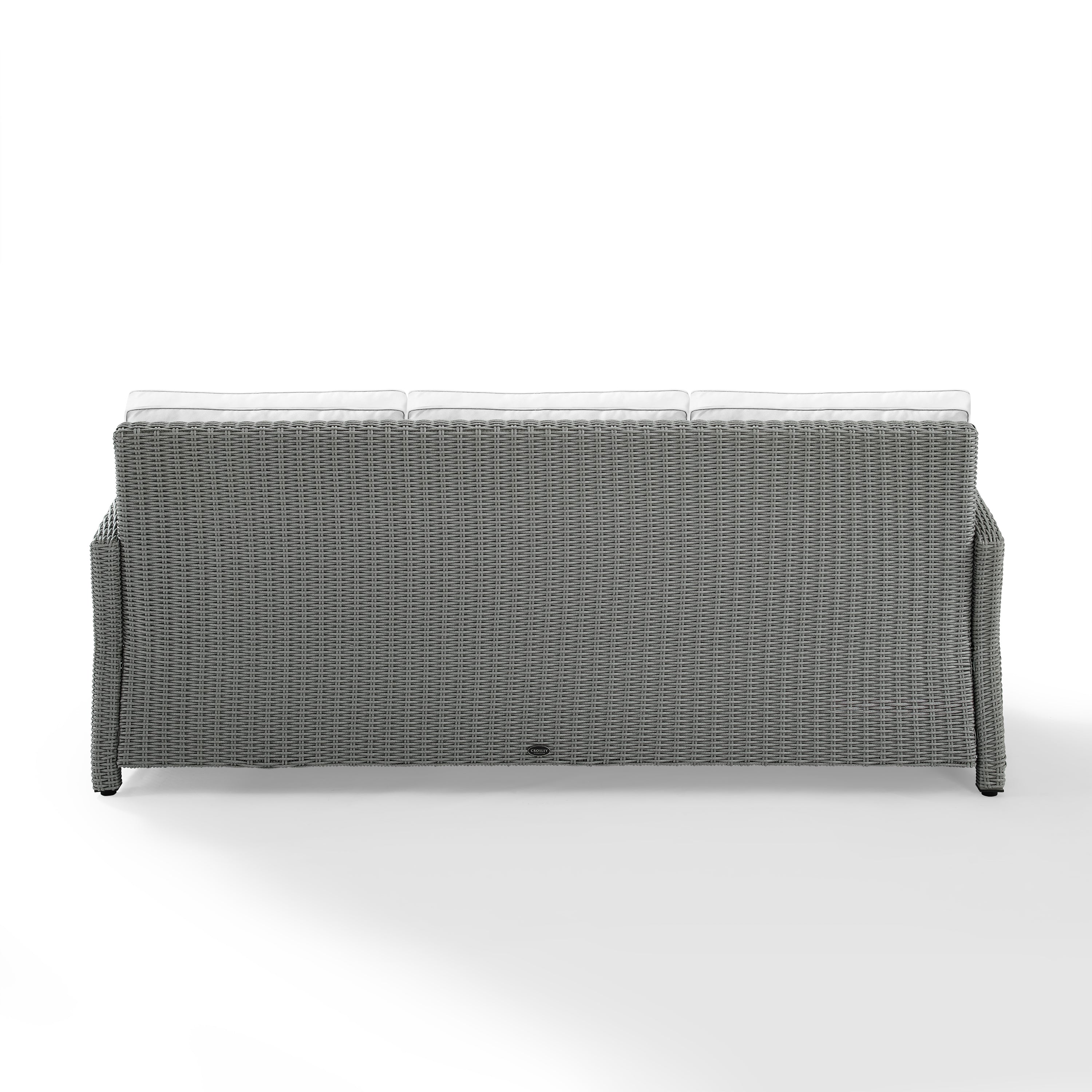 White Wicker Outdoor Sofa P405380