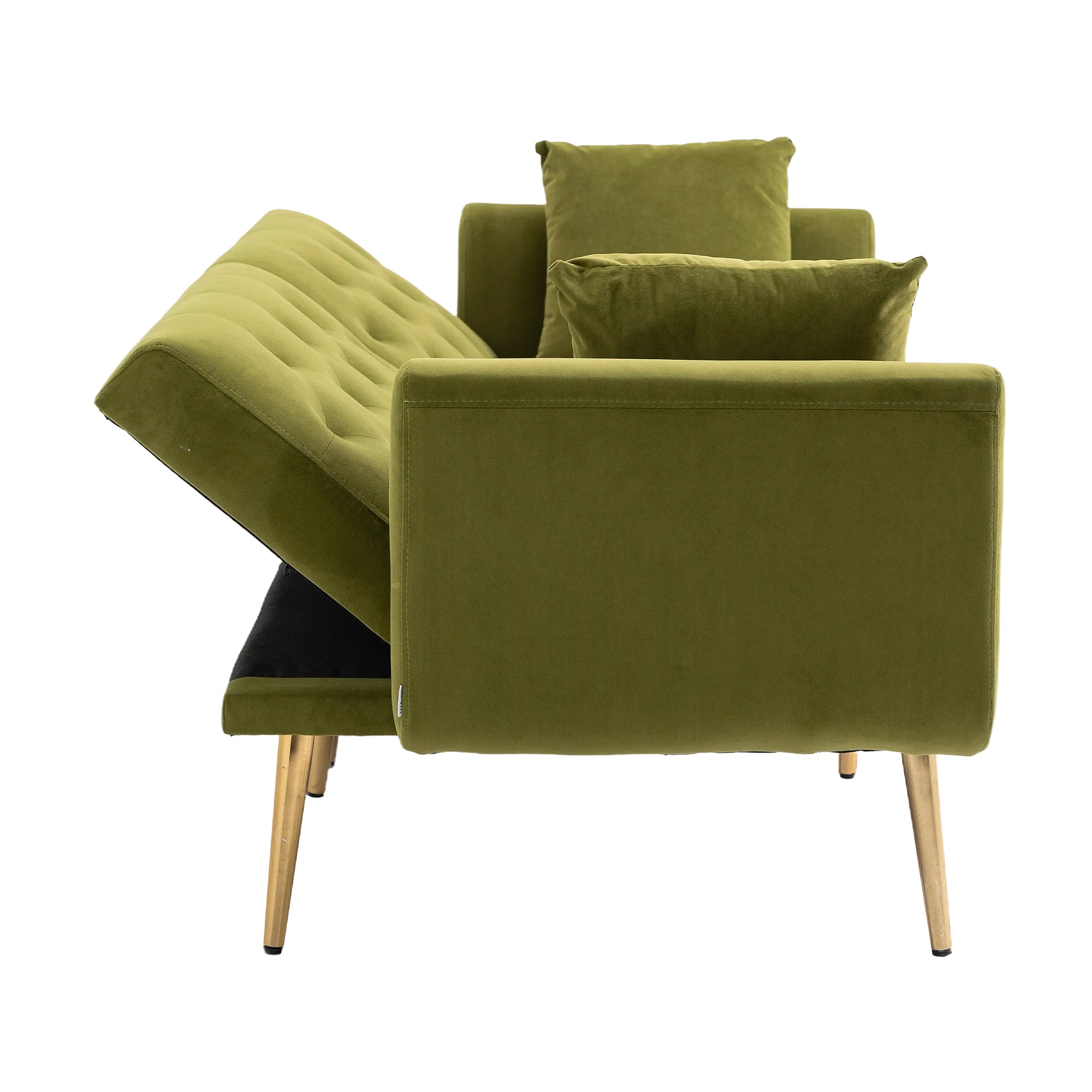 Velvet Sofa with Metal Feet L66555