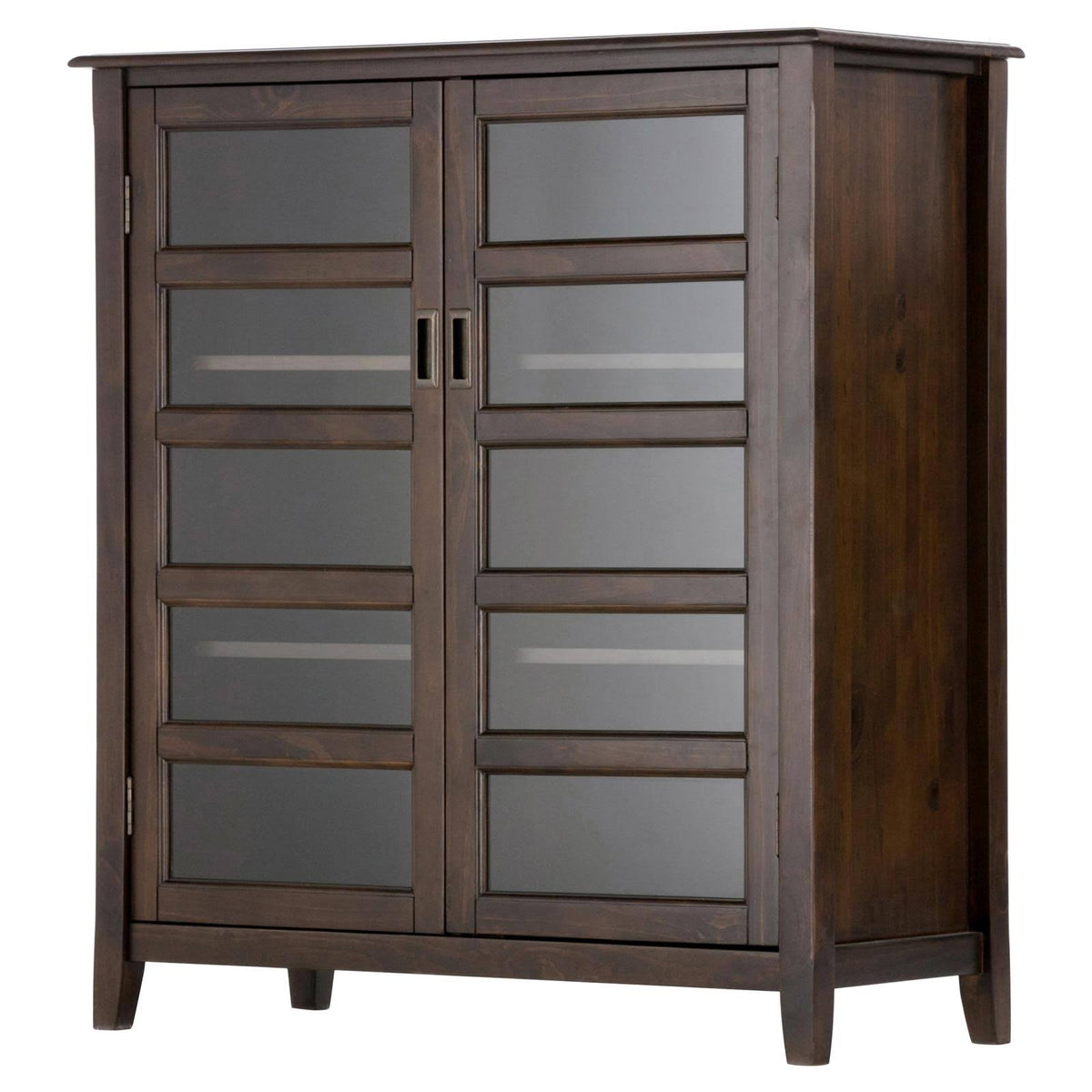 Pine Wood Glass Door Storage Cabinet R49138