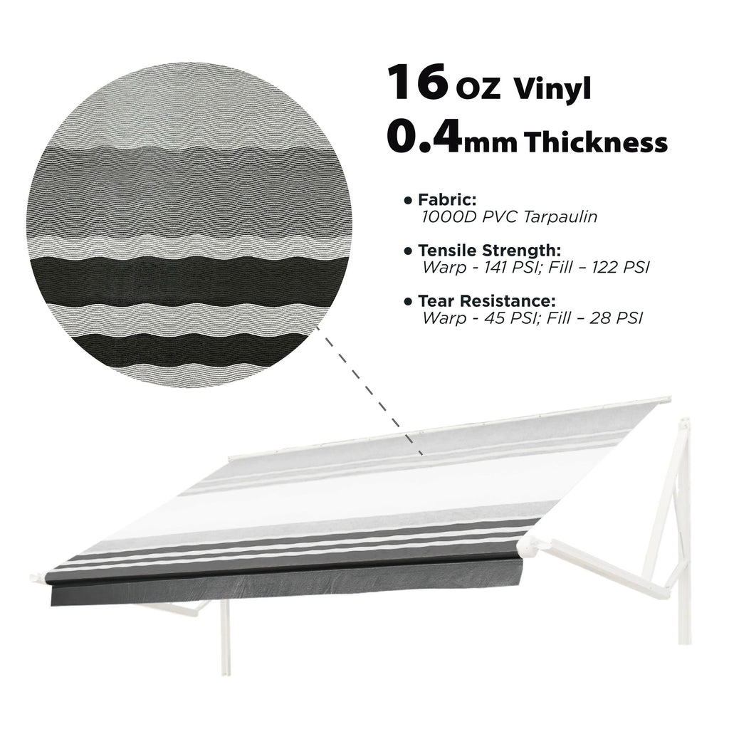Grey Motorized Retractable RV Awning 20X8 ft V187373