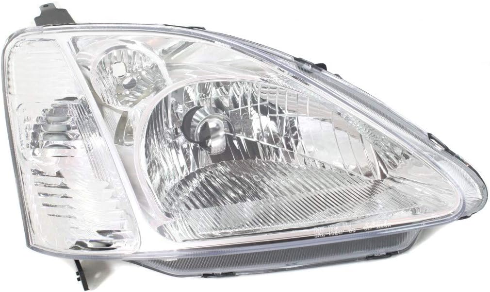 2001-2003 Honda Civic Headlight Passenger Side Assembly Unit Pack of 2 R88755