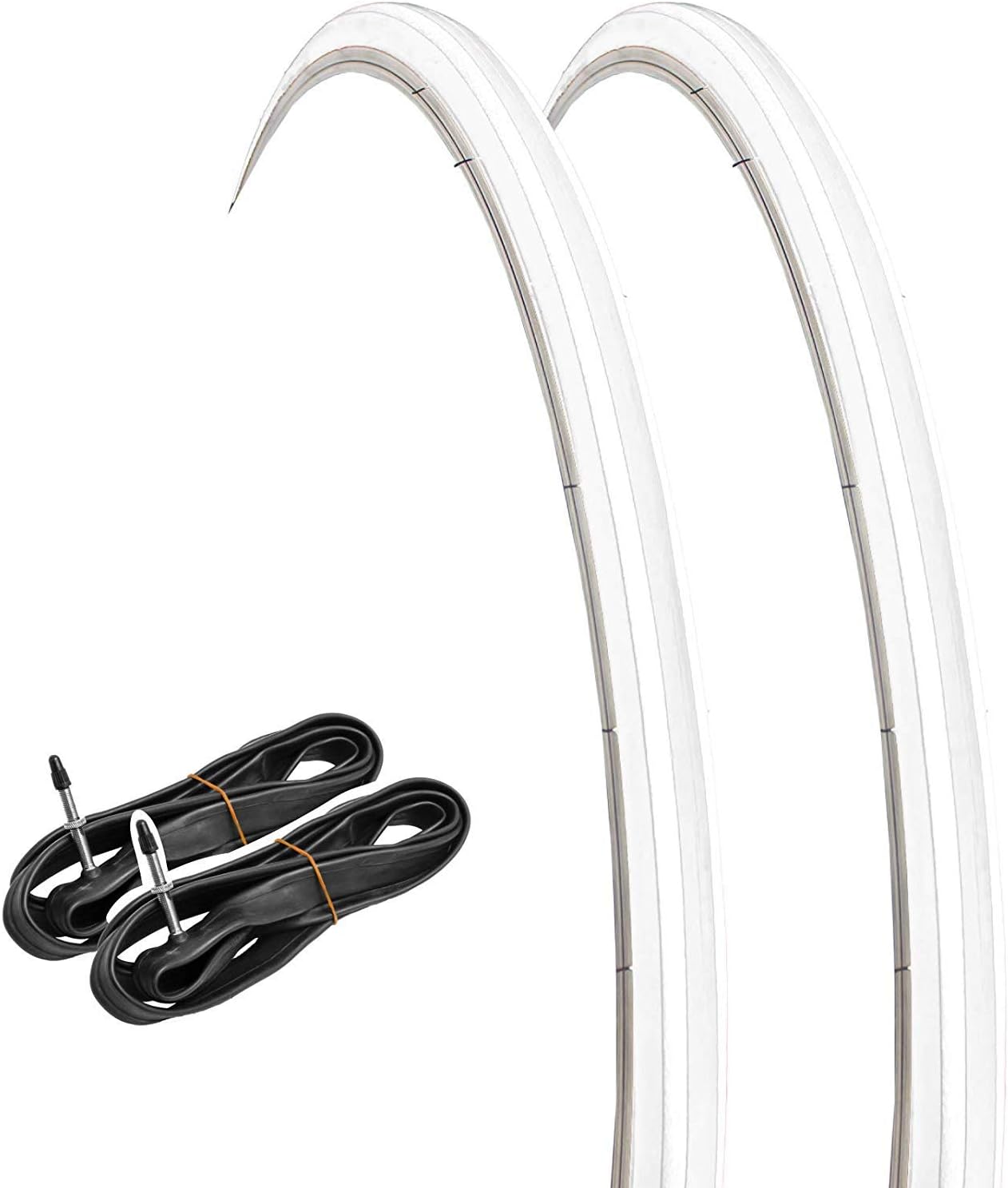 Road Bike Slick Tire 700×23C 2 Tires + 2 Tubes Set M4415