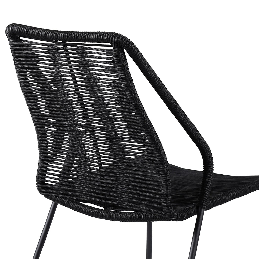 Black Stackable Outdoor Dining Chair Set of 2 G43190