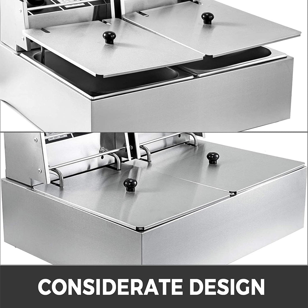 Stainless Steel Electric Deep Fryer with Basket G565994