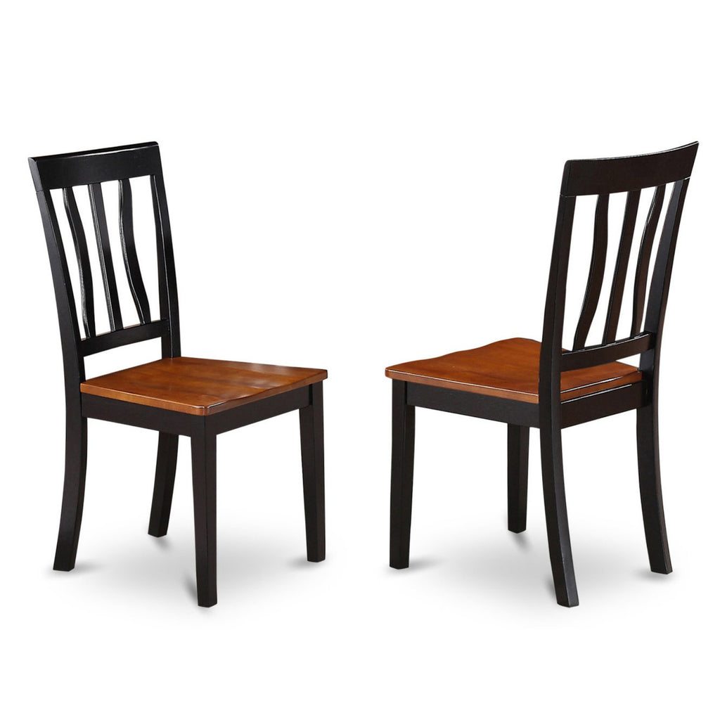3-piece Dining Set with Wood Seat in Black/Cherry R9380