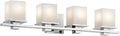 Chrome 1 Light Wall Sconce with Satin Etched Cased Opal Glass J8981