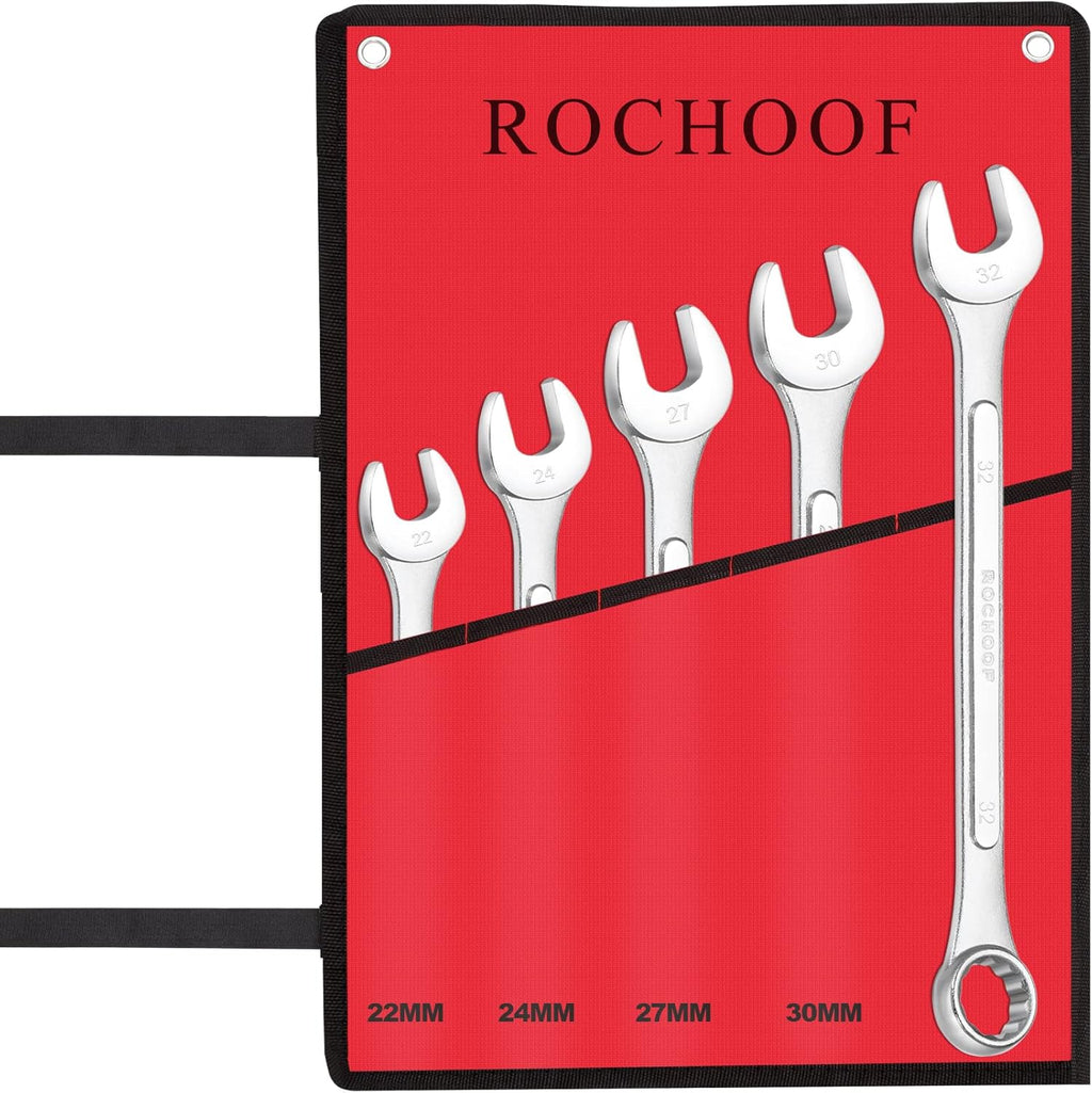 5-Piece Metric Combination Wrench Set with Rolling Pouch K311355