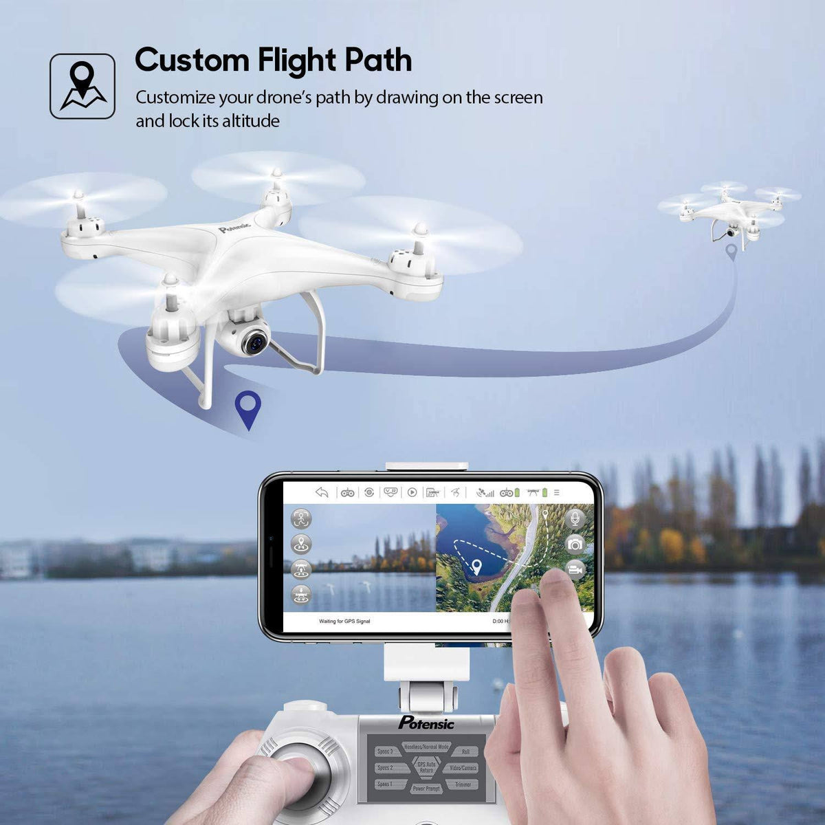 T25 GPS Drone with Camera 1080p HD WiFi H481859