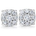 1 Carat Halo Diamond Studs 14K White Gold B71421