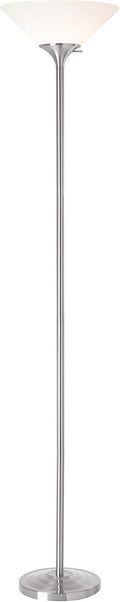 Brushed Steel Torchiere Lamp X54983