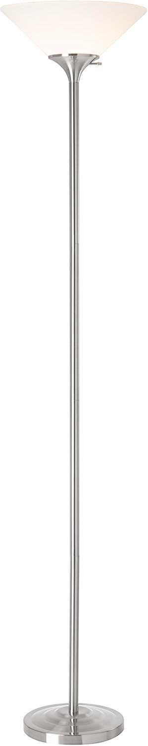 Brushed Steel Torchiere Lamp X54983