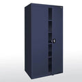 Navy Blue Storage Cabinet with Recessed Handle C3159