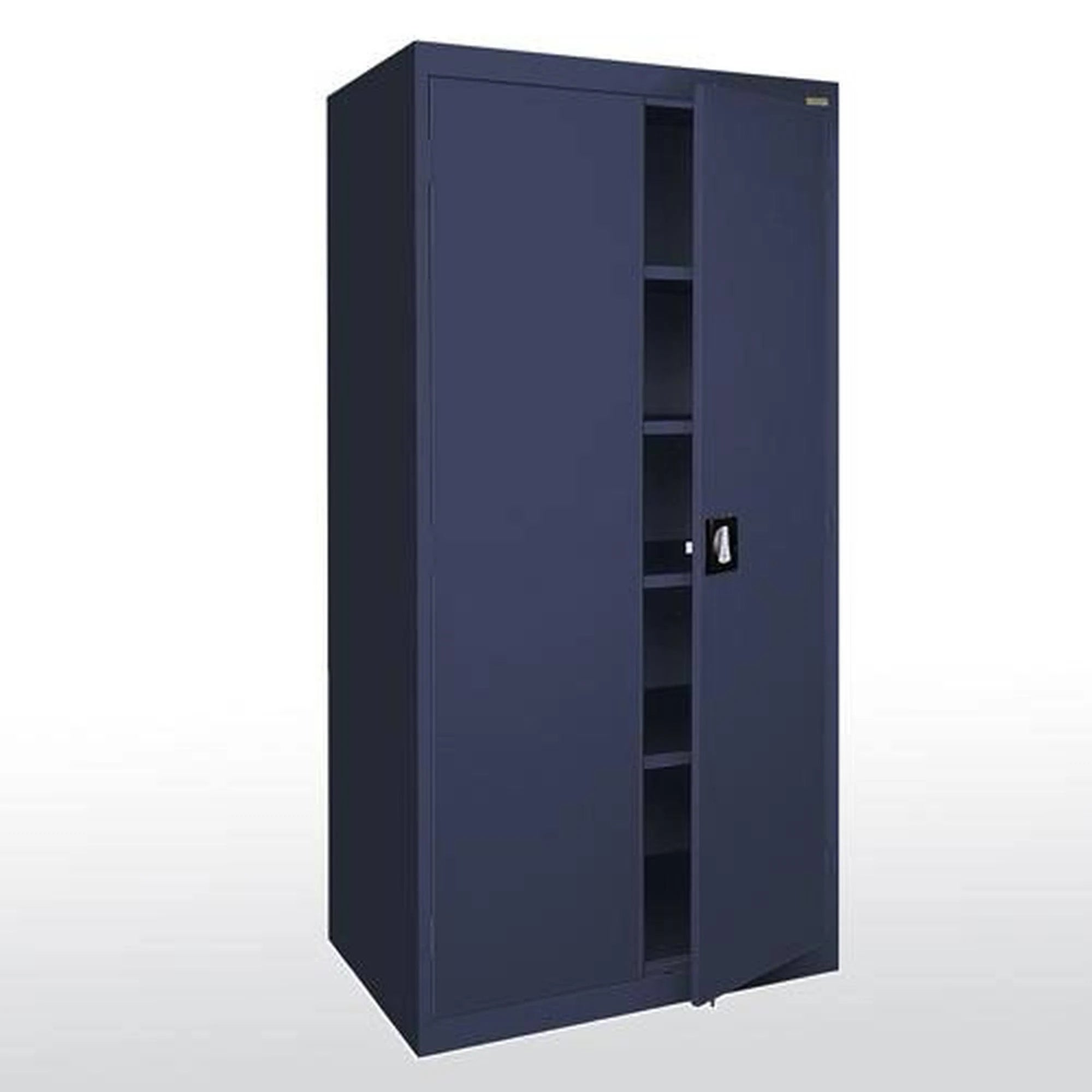 Navy Blue Storage Cabinet with Recessed Handle C3159