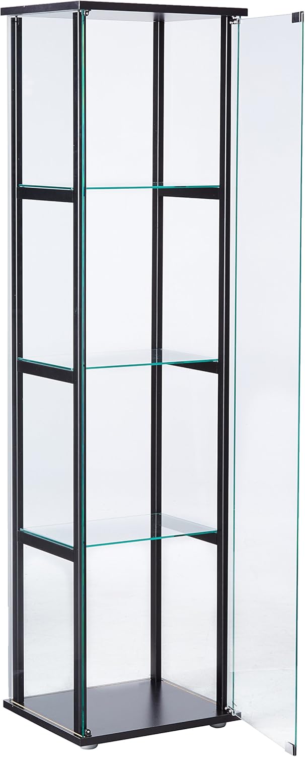 Black Glass Curio Cabinet F65588