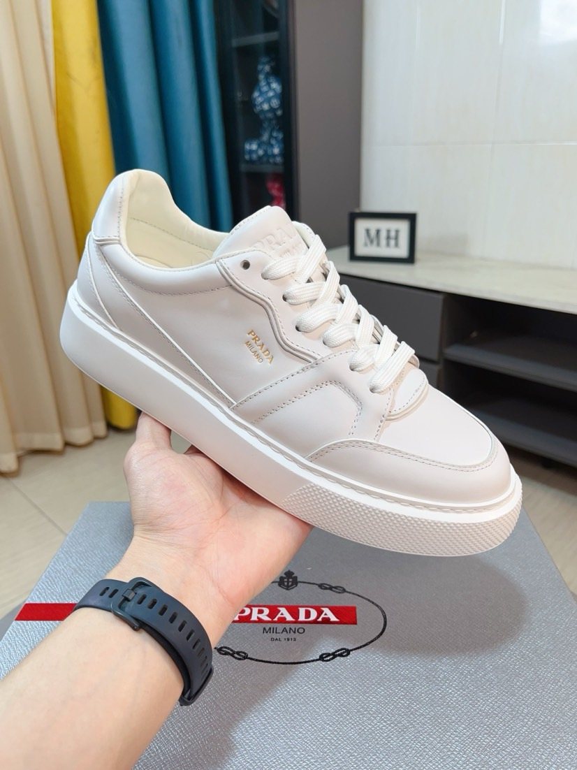 Prada Paneled Low-Top Sneakers